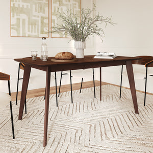 Table extensible Oman bois foncé 150 180 cm