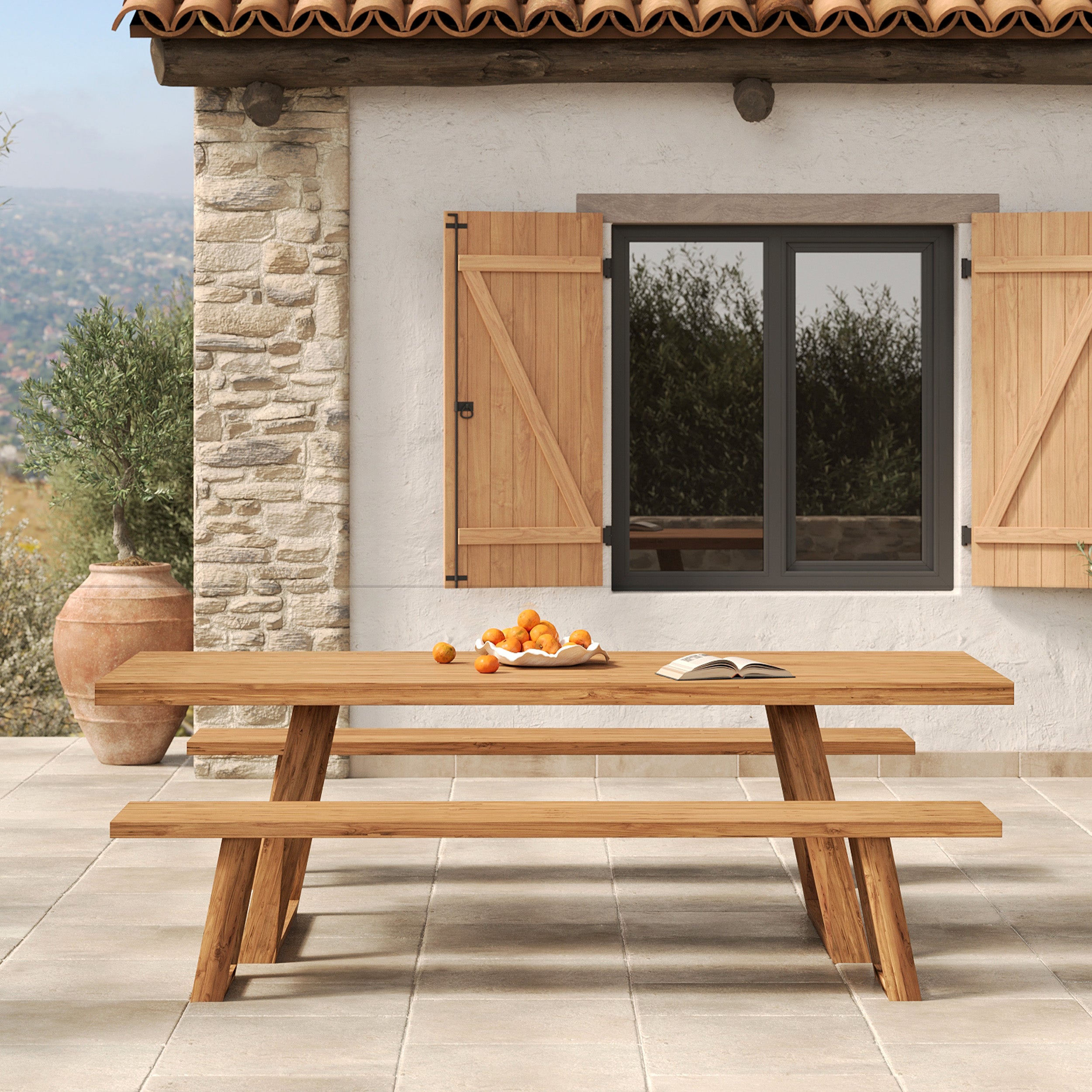 table exterieur 10 places bois de teck table de jardin 10 personnes