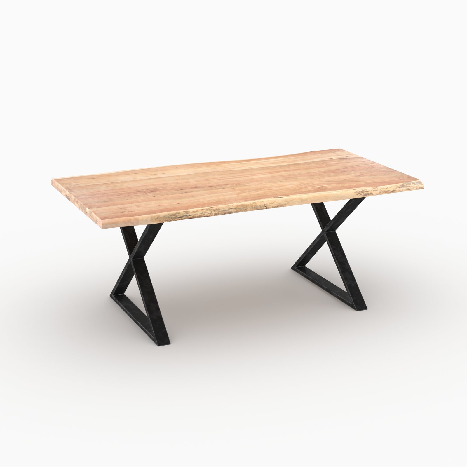Table gia rectangulaire 6 places bois acacia massif
