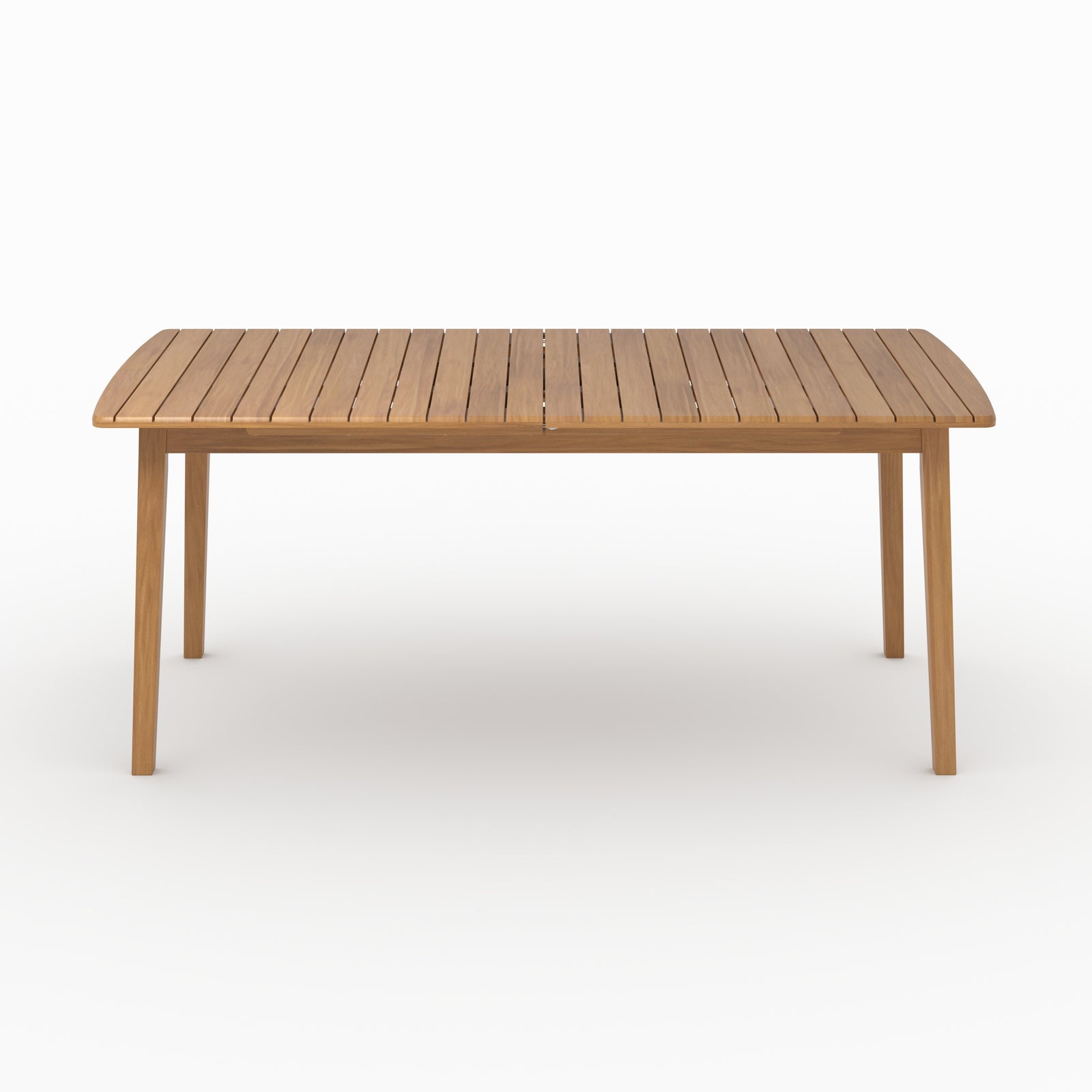Table jardin extensible alona acacia huilé 6 10 personnes vue face