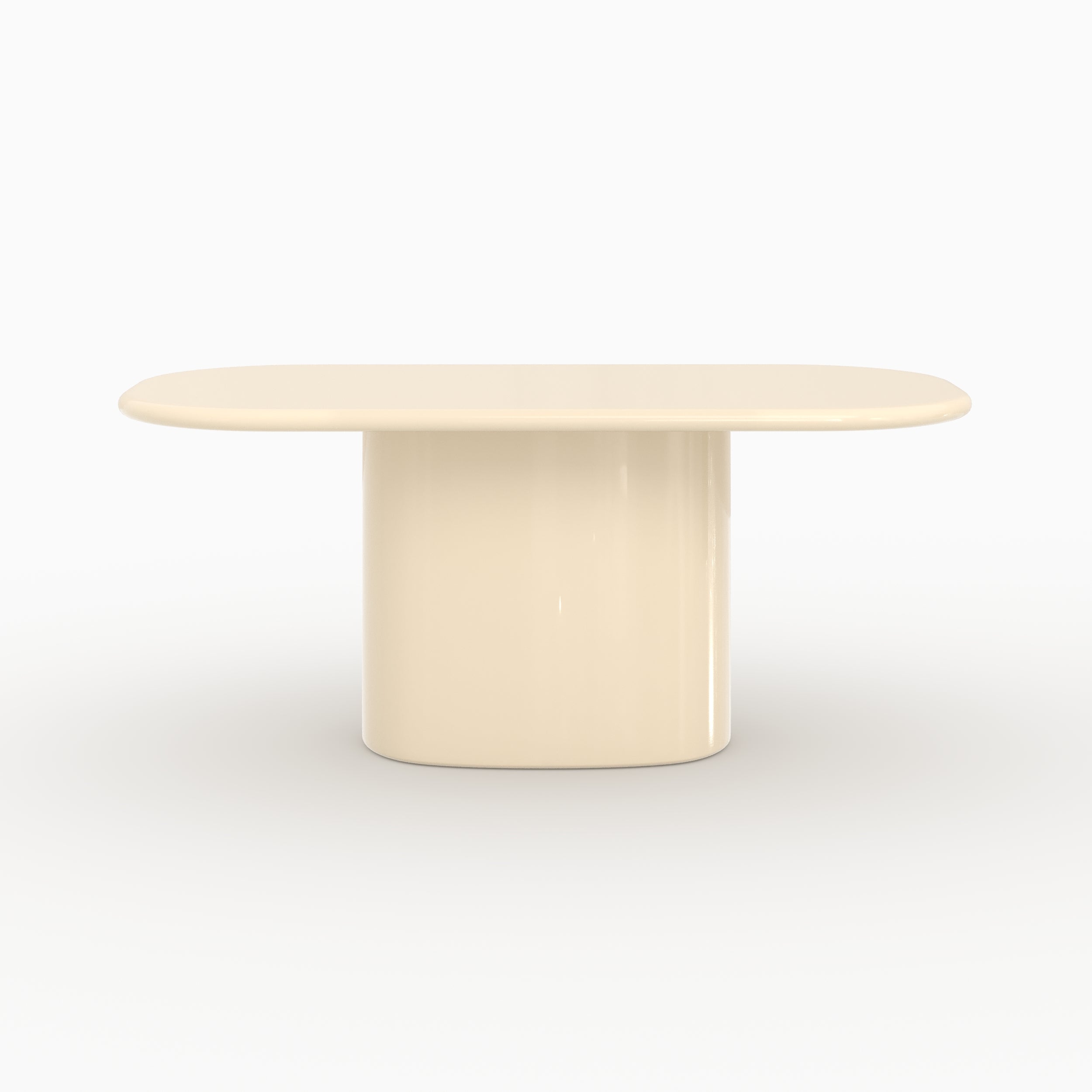 Table rectangulaire Lydia laquée blanche en MDF, 6 personnes