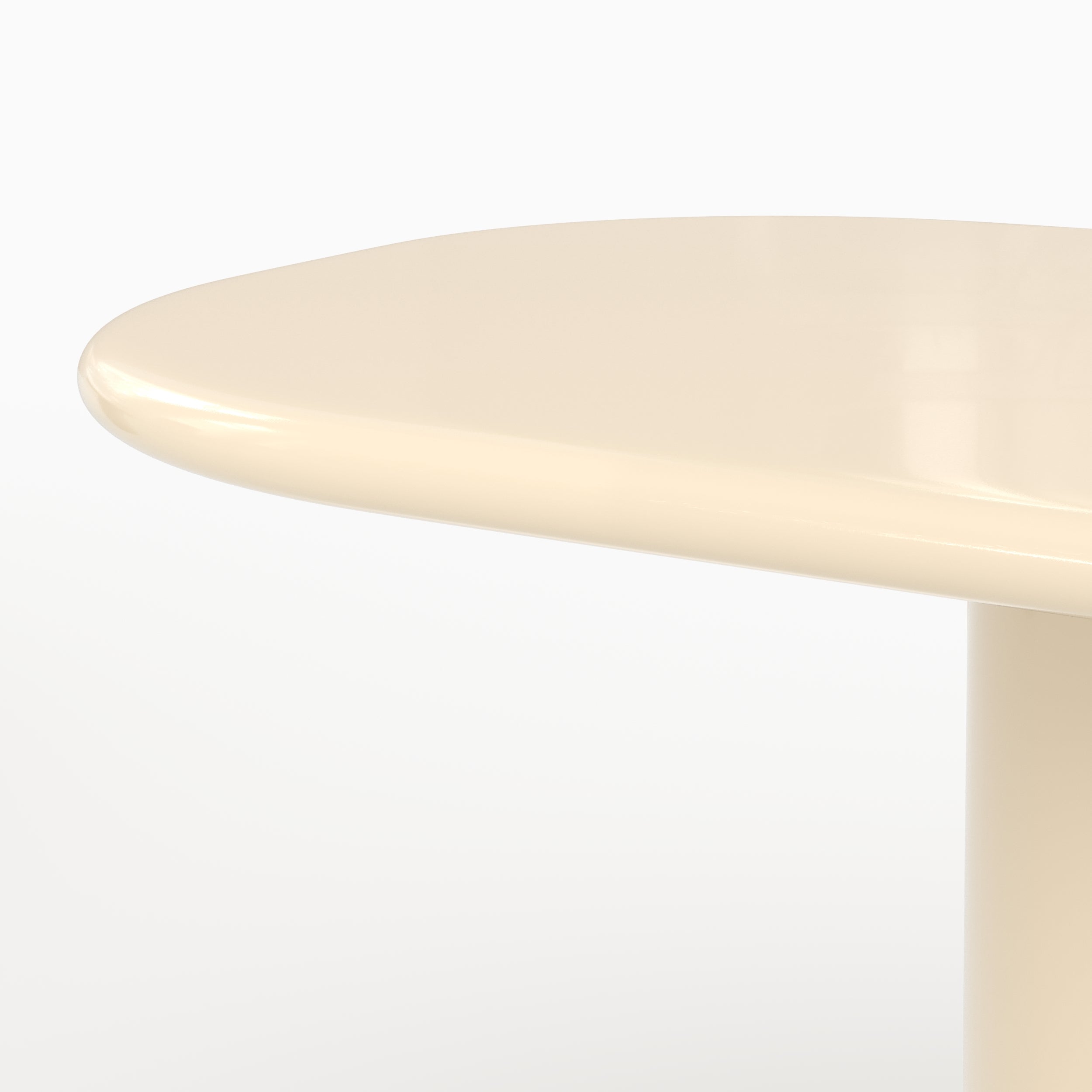 Table rectangulaire Lydia laquée blanche en MDF, 6 personnes