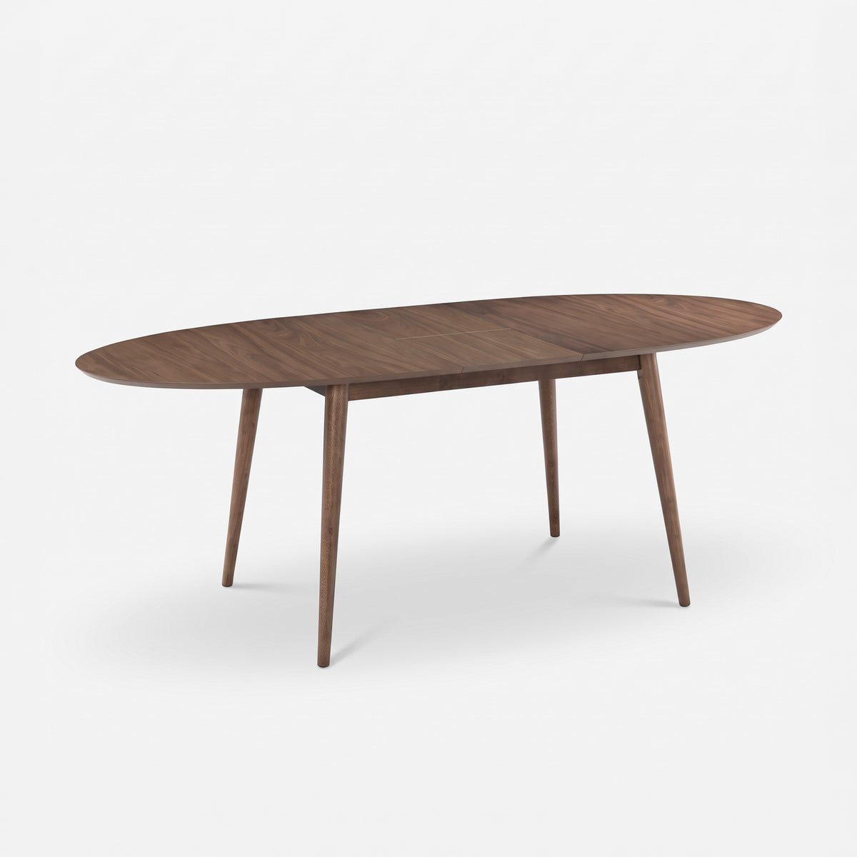 Table ovale Eddy 6/8 personnes extensible en bois foncé - Maison Pavane