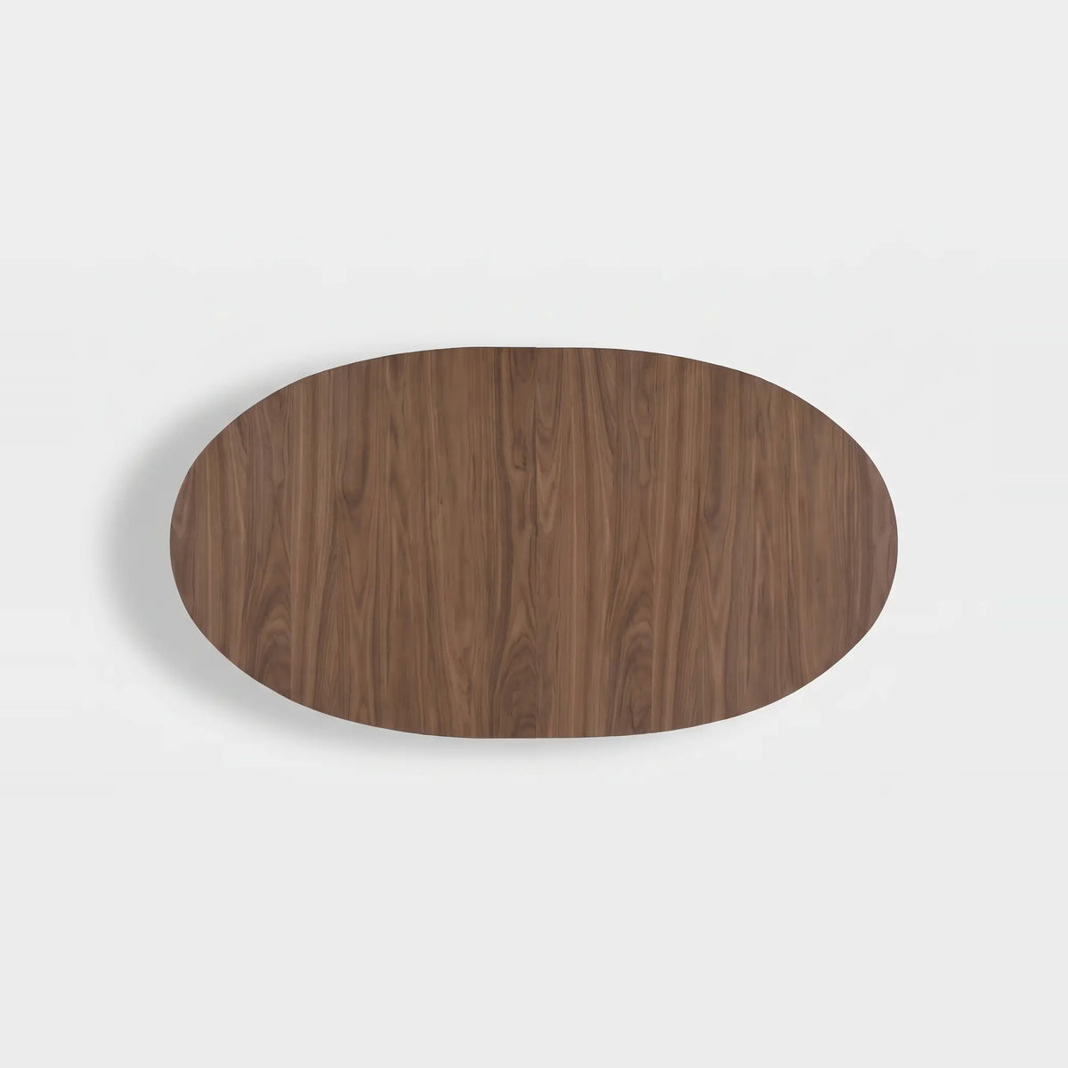 Table ovale Eddy extensible en bois foncé, vue de dessus - Maison Pavane