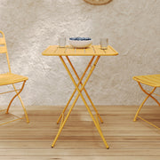Table pliante jaune beurre 2 places