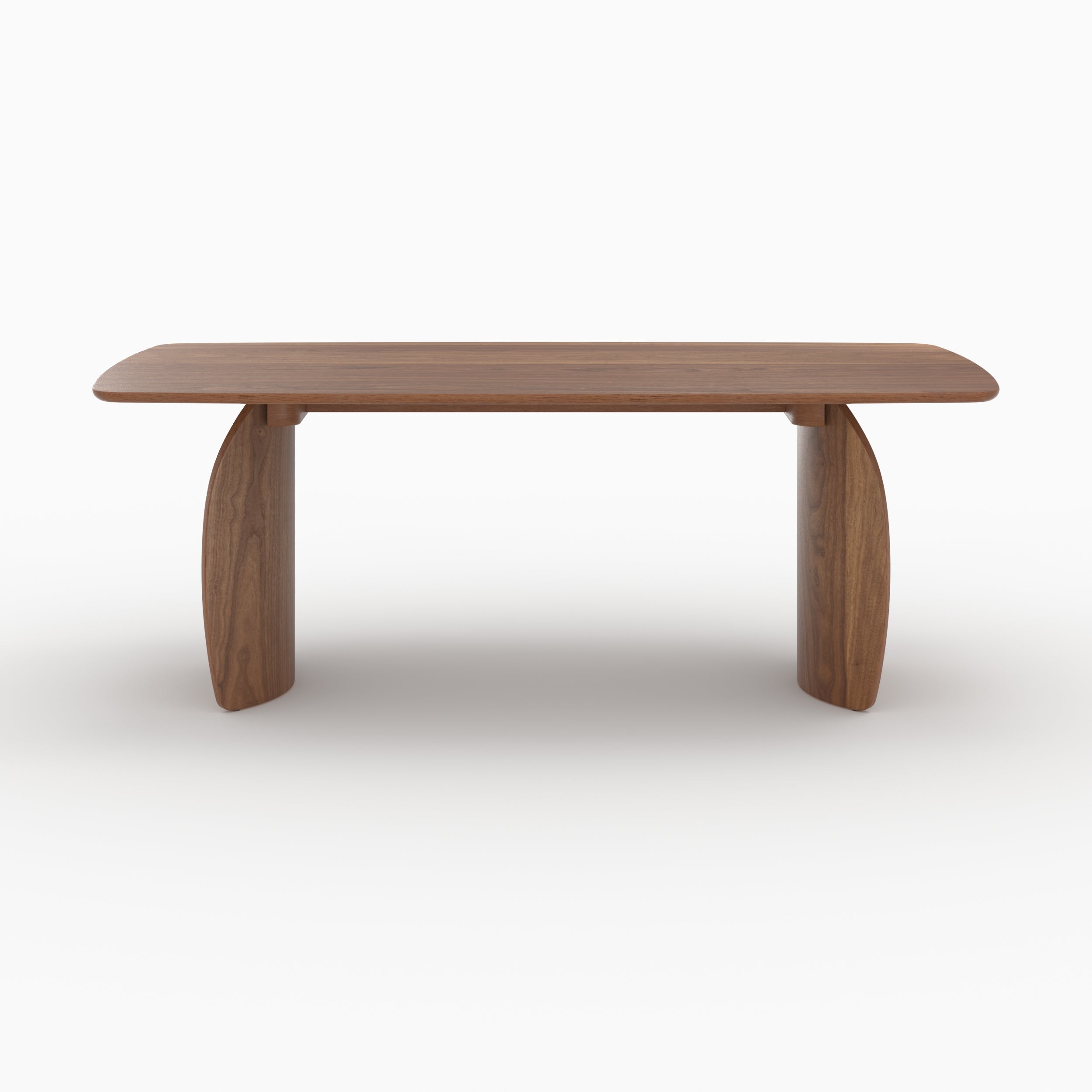 Mesa rectangular Asma para 6 personas de madera contrachapada y chapa de nogal