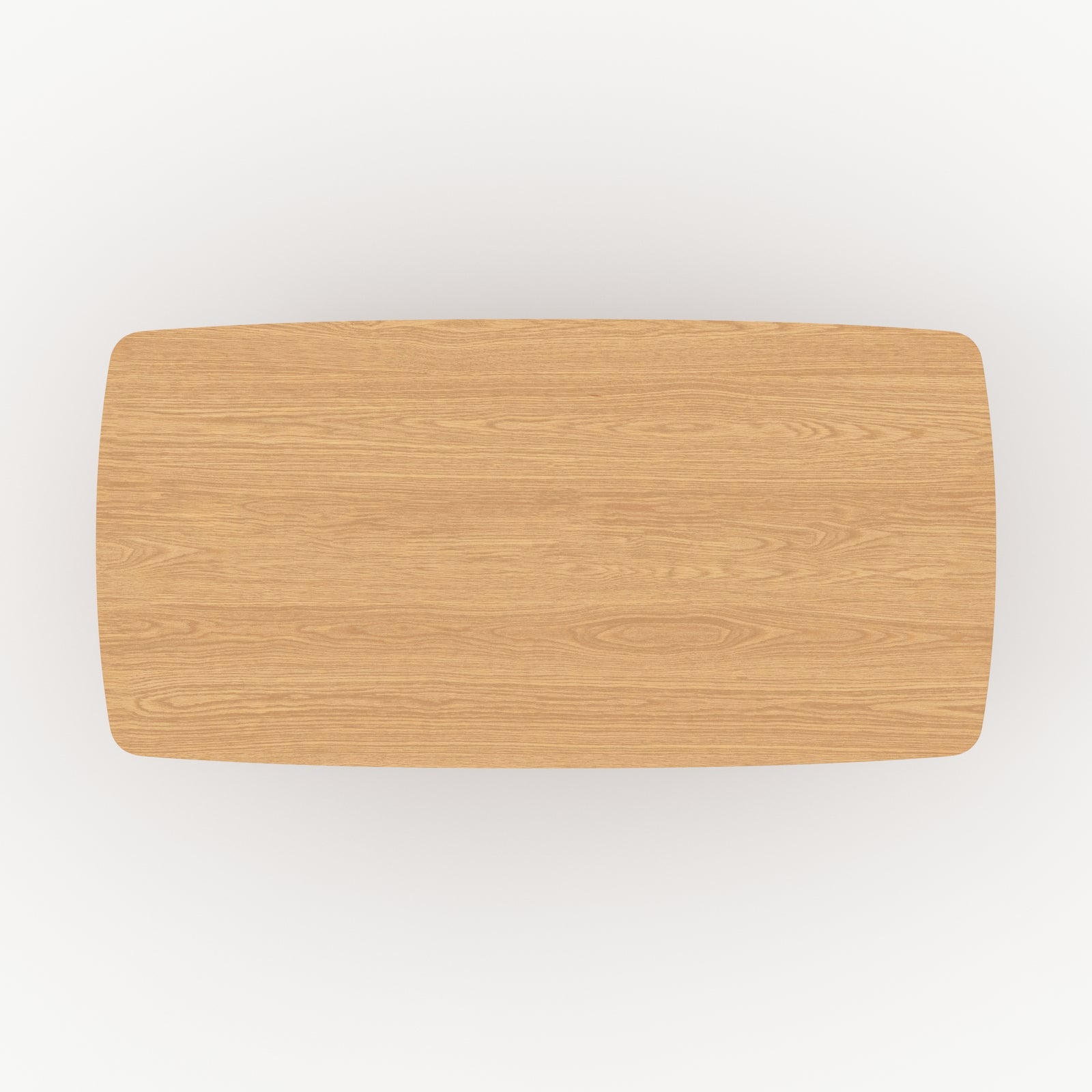 Plateau rectangulaire de la table Asma en placage de noyer clair, vue de dessus - Maison Pavane