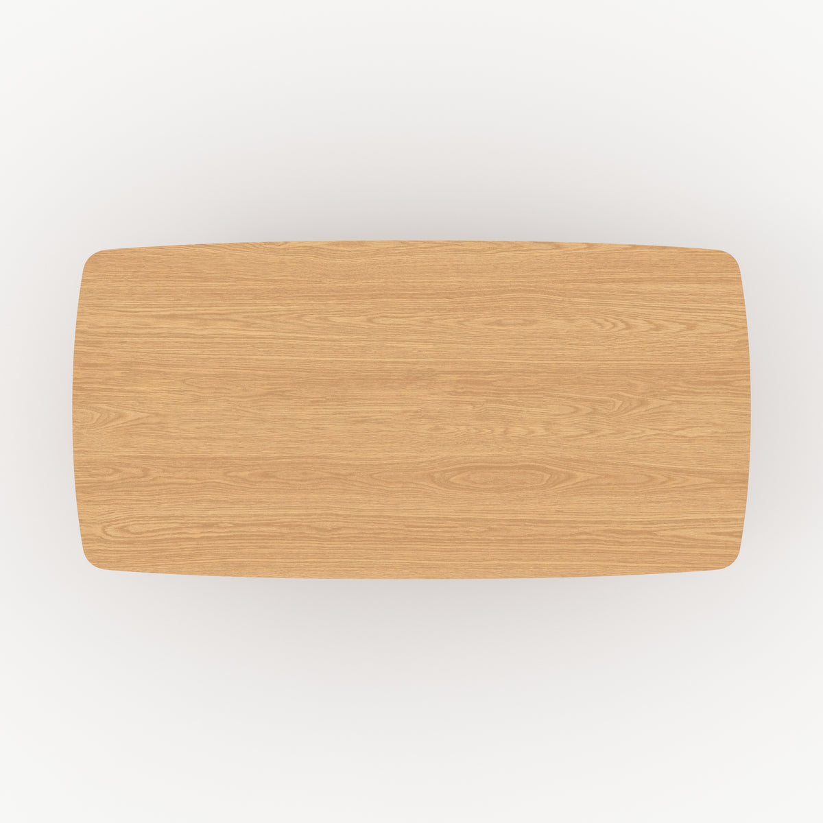 Plateau rectangulaire de la table Asma en placage de noyer clair, vue de dessus - Maison Pavane