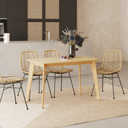 tavolo rettangolare in legno chiaro 120 cm oman