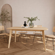 tavolo rettangolare in legno chiaro 150 cm oman