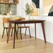 tavolo rettangolare in legno scuro per 4 persone 120 cm oman
