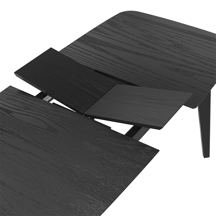 tavolo rettangolare allungabile 150 180 cm legno nero oman