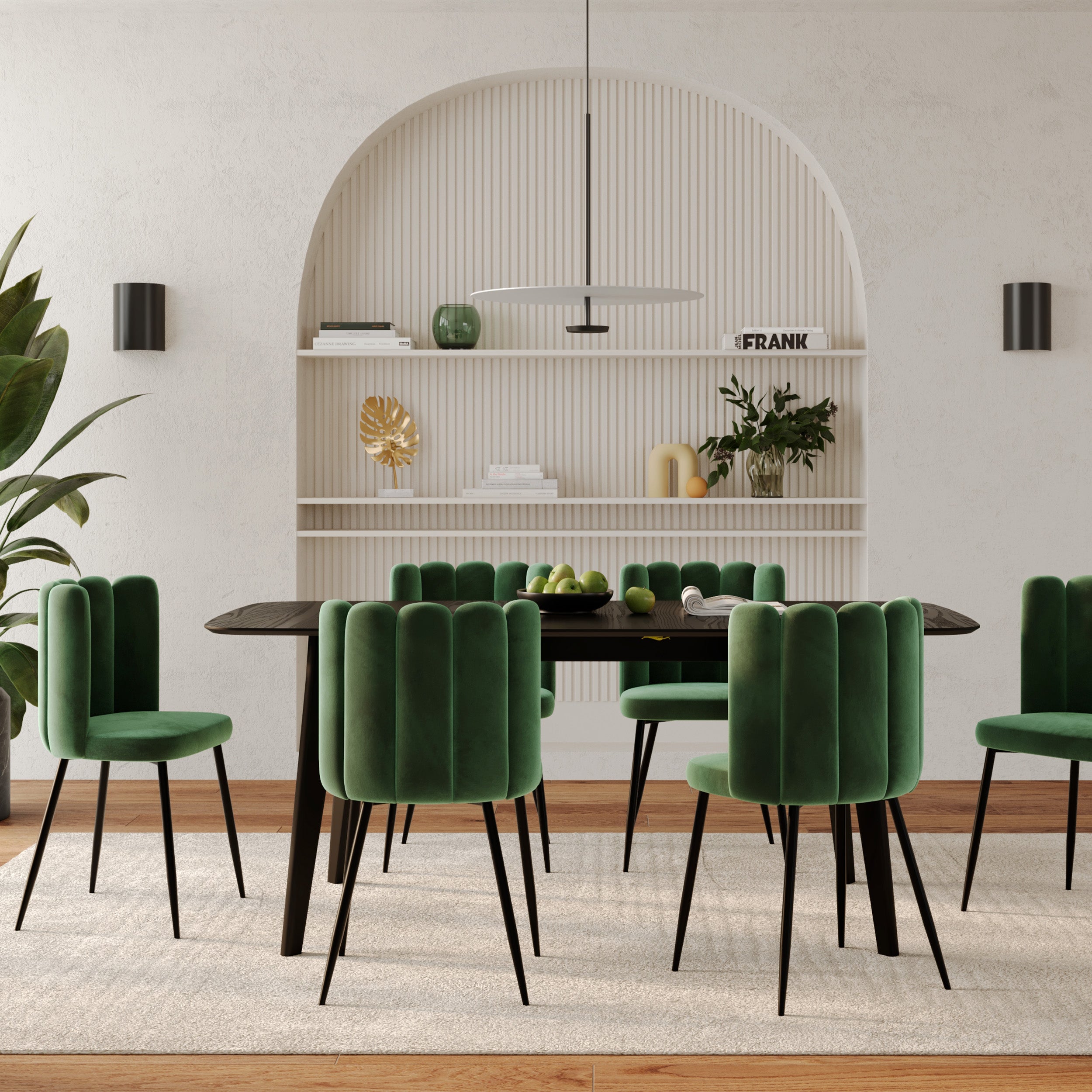 table rectangulaire oman 4 6 personnes extensible en bois noir 150 180