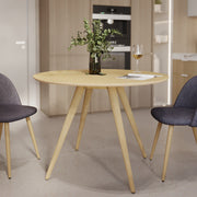 tavolo rotondo 105 cm in legno chiaro liwa 4 persone
