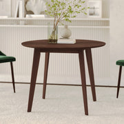 tavolo rotondo in legno scuro reno 4 posti rdv deco