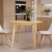 tavolo rotondo in legno chiaro reno diametro 100 cm