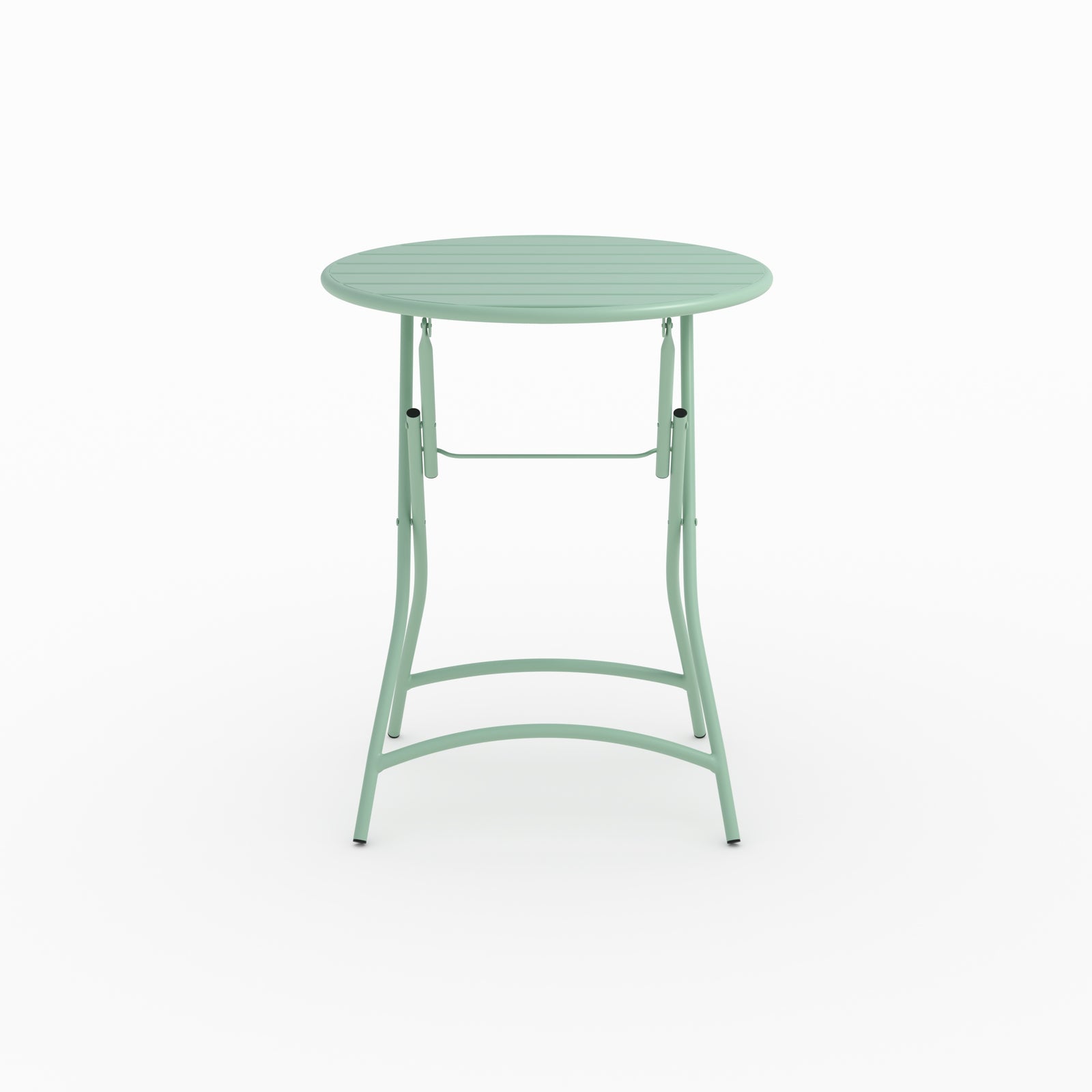 Table ronde et chaises de jardin pliantes Yumi 2 places en métal vert
