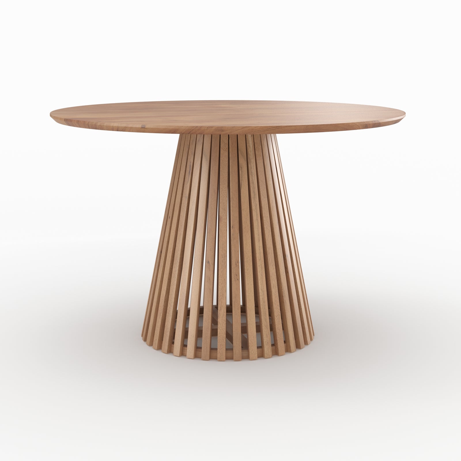 table ronde kepes bois acacia pied strie
