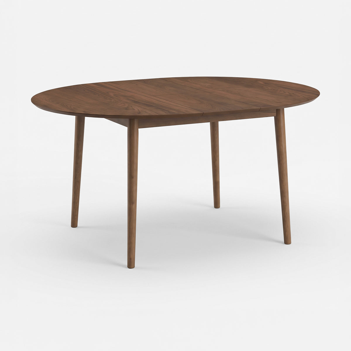 Table ronde Odette 4/6 personnes extensible en bois foncé - Maison Pavane