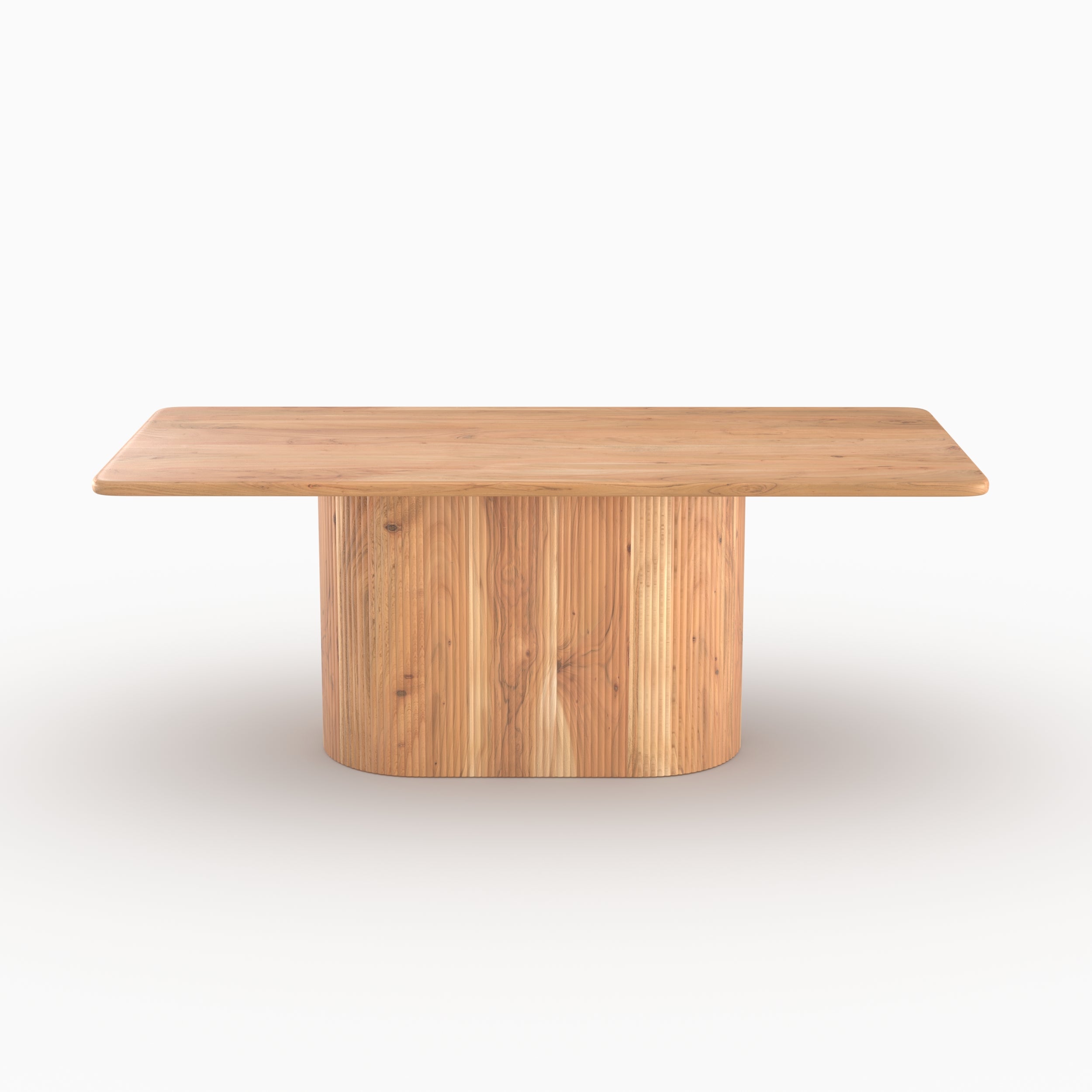 Table salle a manger june acacia bois massif rectangulaire 6 places
