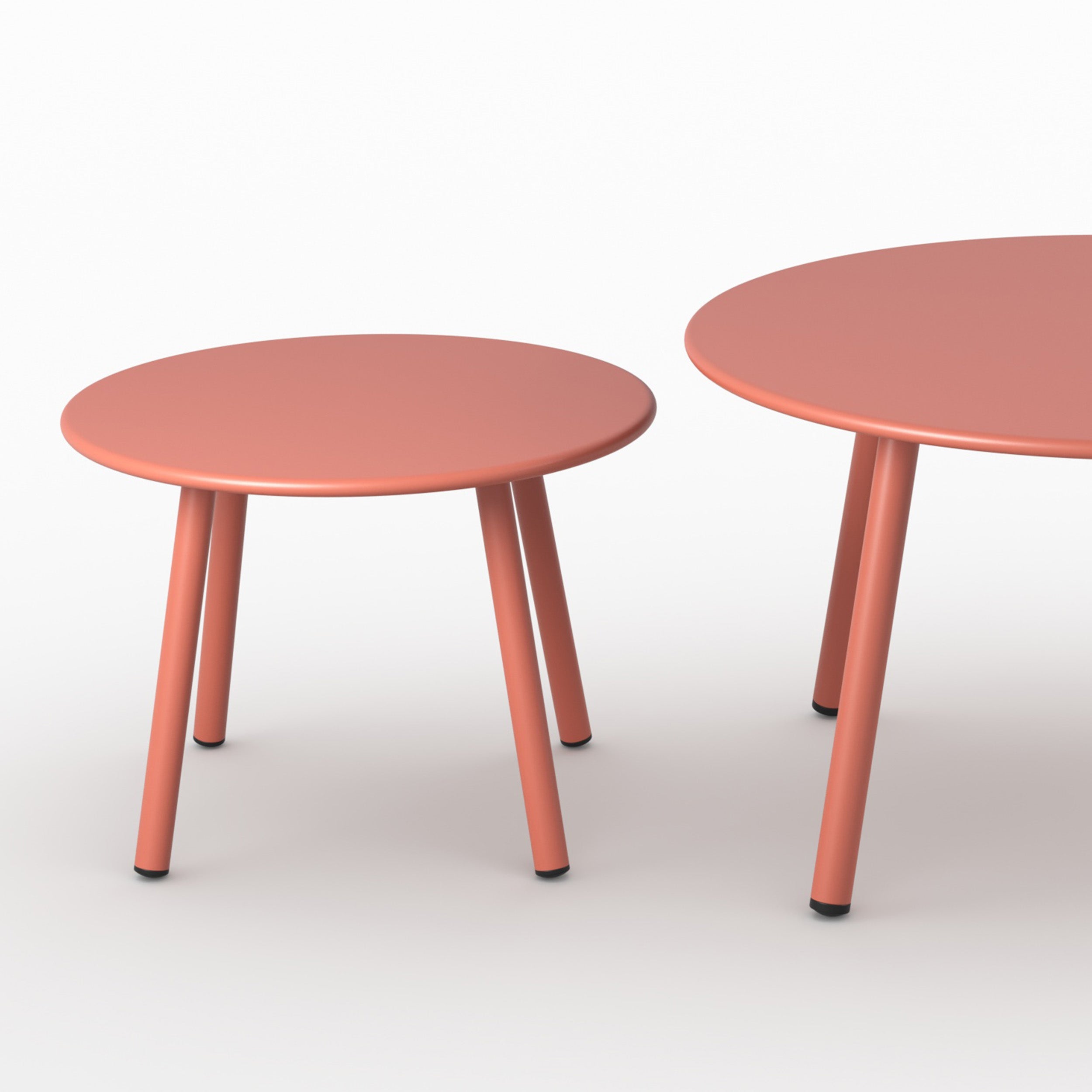 Tables basses de jardin feria en métal terracotta lot de 2