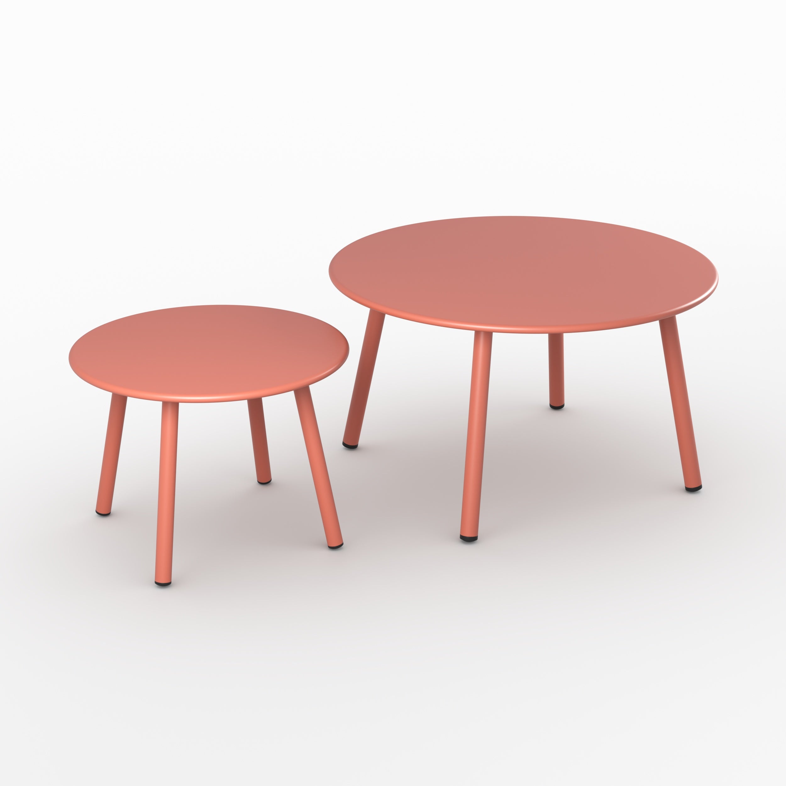 Tables basses de jardin feria en métal terracotta lot de 2 zoom produit
