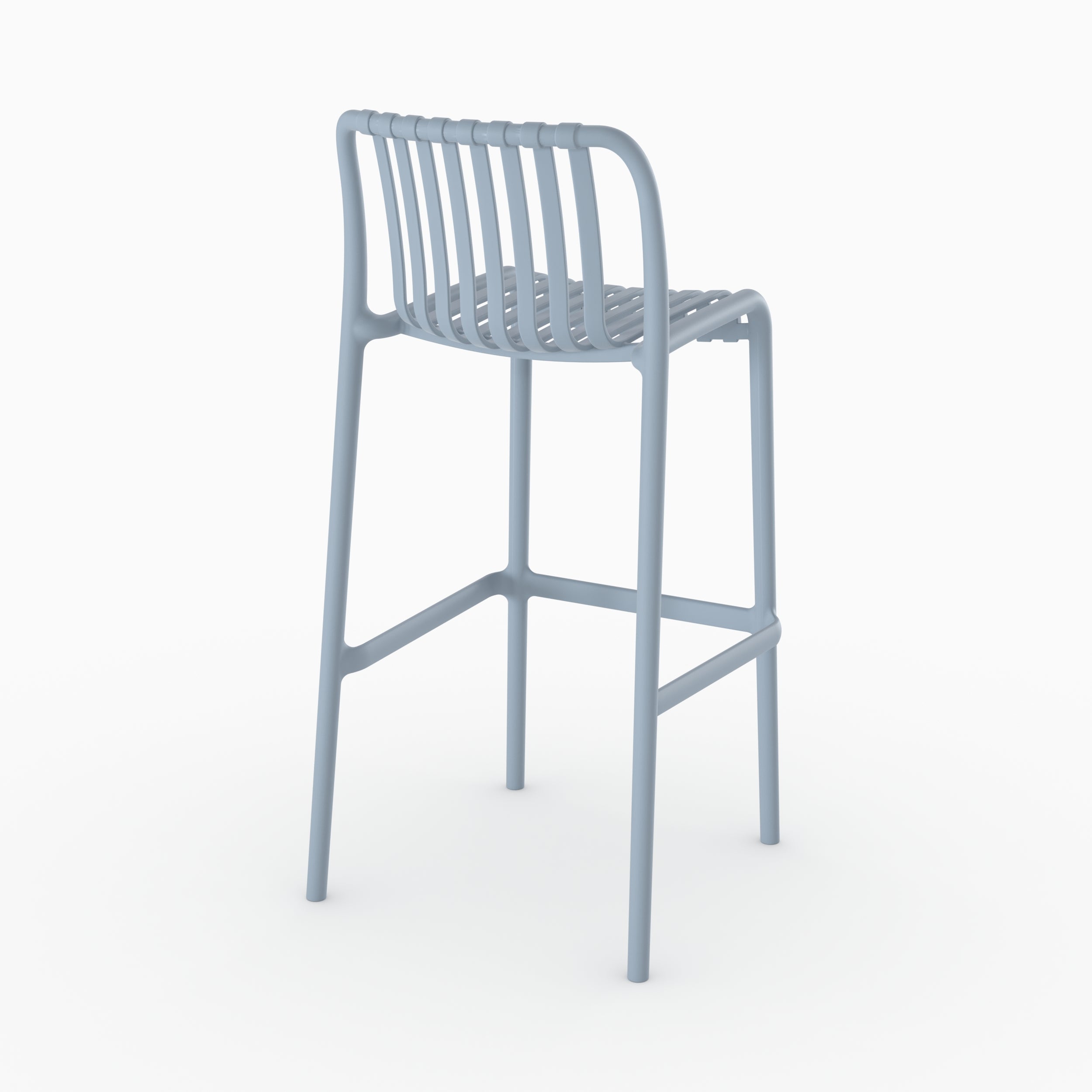 Tabouret bar Duli extérieur bleu ciel plastique