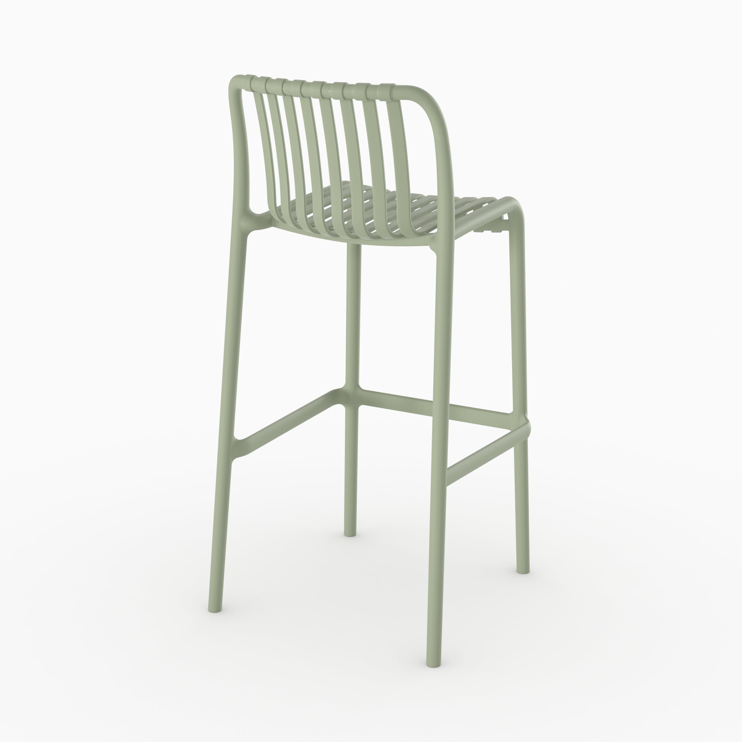Tabouret bar Duli extérieur vert clair plastique