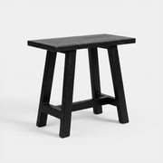 Tabouret Dao en bois de teck recyclé noir - Maison Pavane