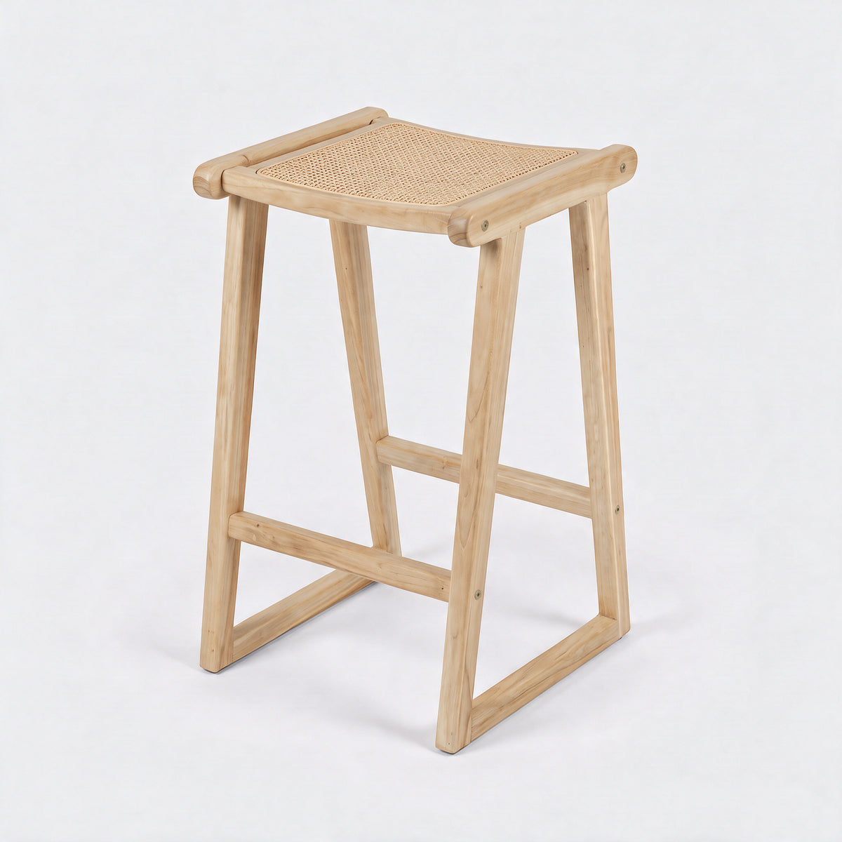 Tabouret de bar Haida teck rotin naturel 66 cm – Maison Pavane
