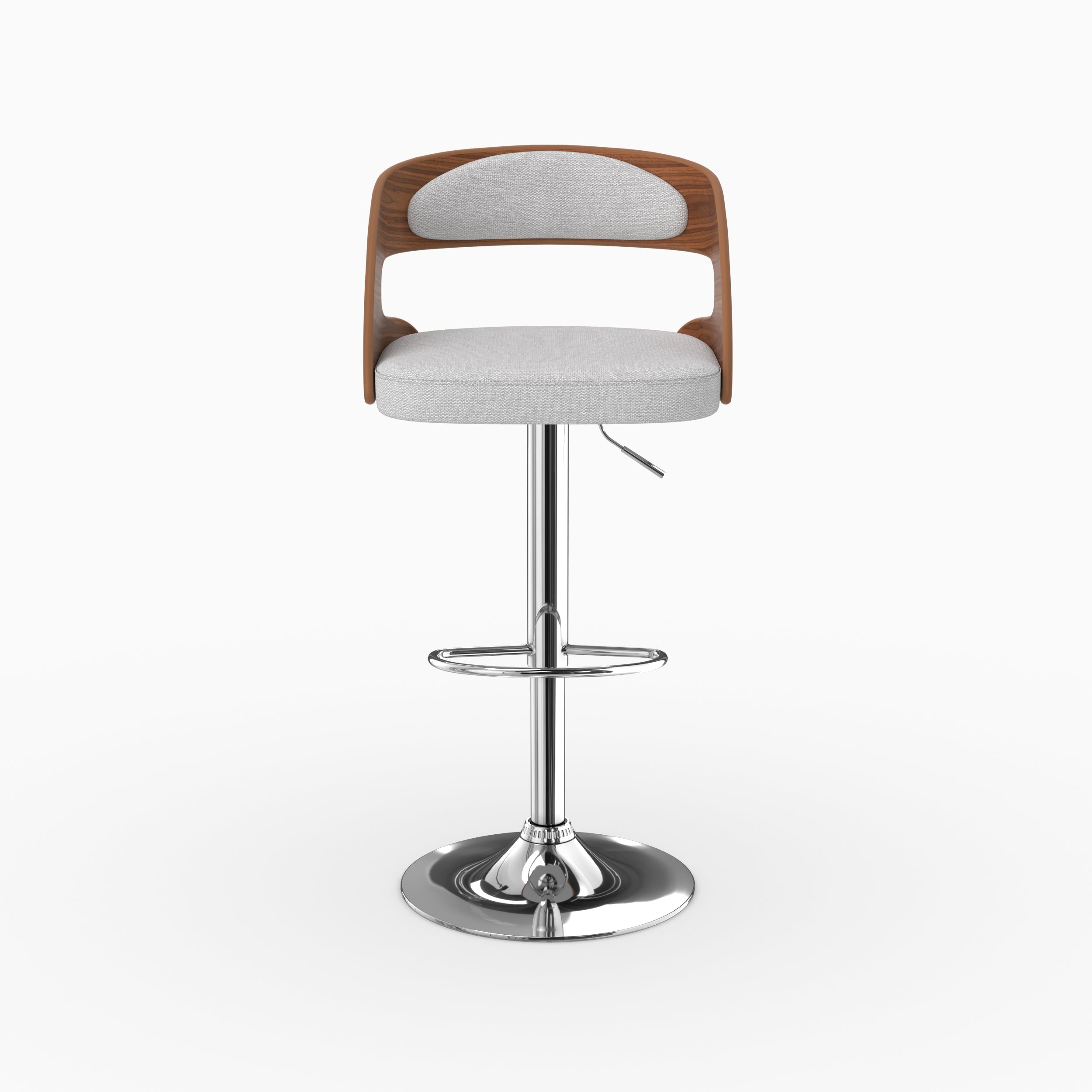 Chaise de bar gris clair Louis 62/84 cm