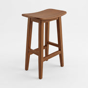 Tabouret de bar Vittoria en bois de teck 65 cm - Maison Pavane
