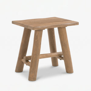 Tabouret Toxis en bois de manguier marron 46 cm - Maison Pavane