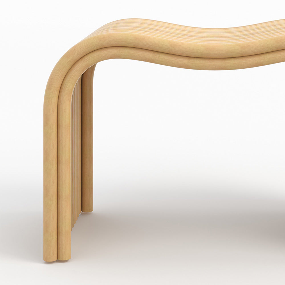Tabouret wave naturel rotin deco