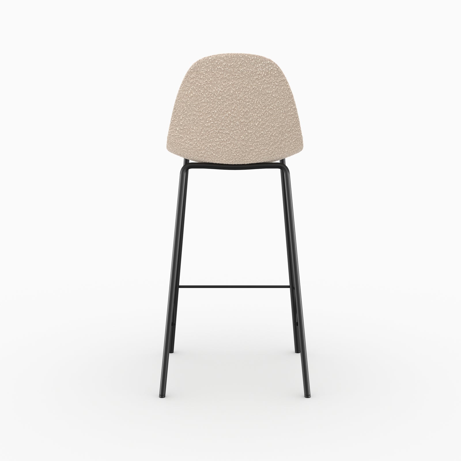 Tabourets ilot central Henrik bouclette beige lot 2 65 5cm