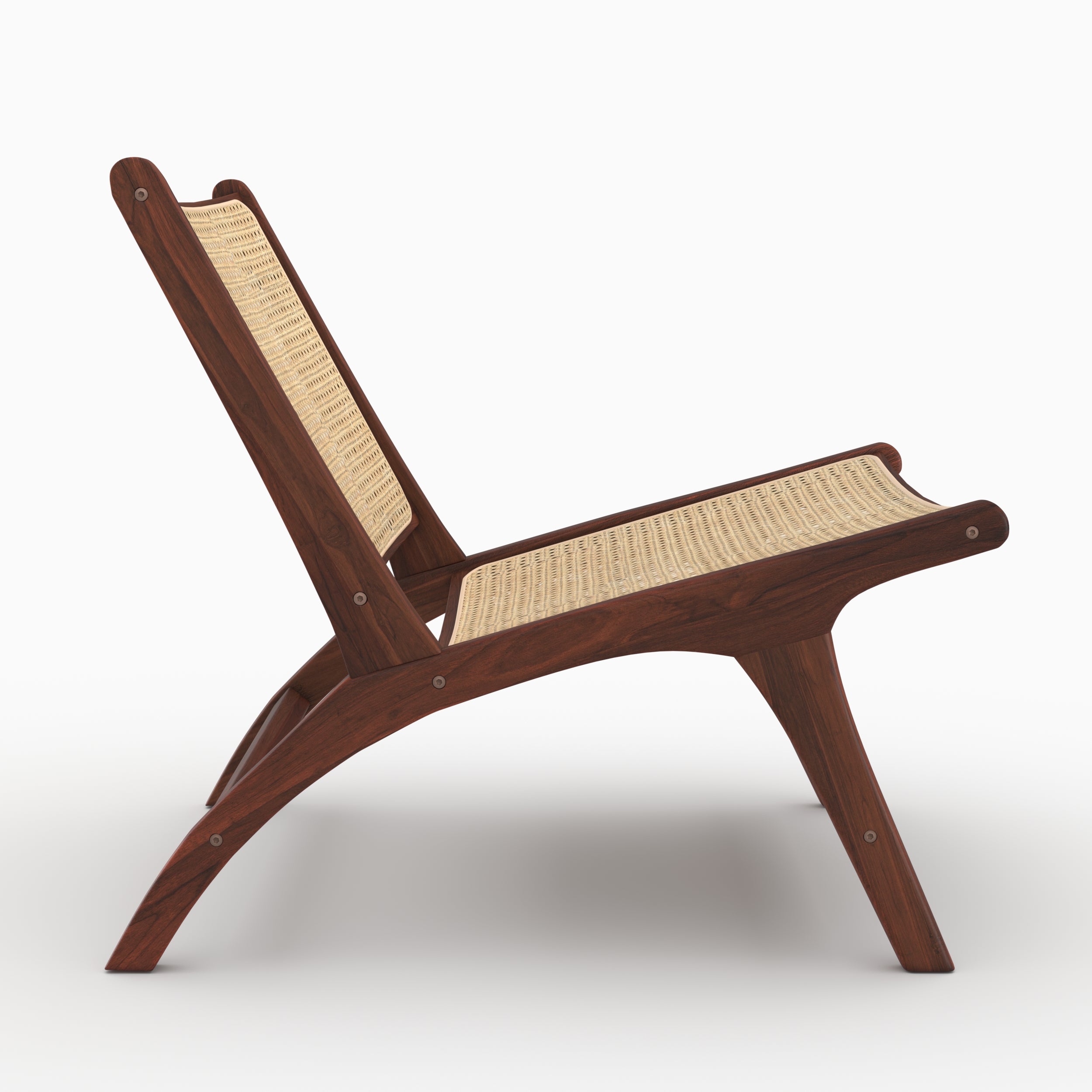 Teck noyer fauteuil Kilka rotin cannage