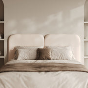 Tête de lit blanche cocooning 160 cm tissu