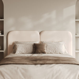 Tête de lit blanche cocooning 160 cm tissu