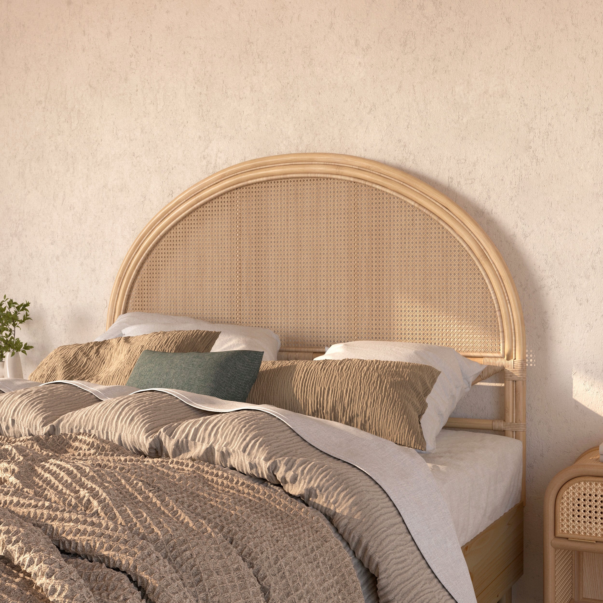 tete de lit en rotin 140 cm madya