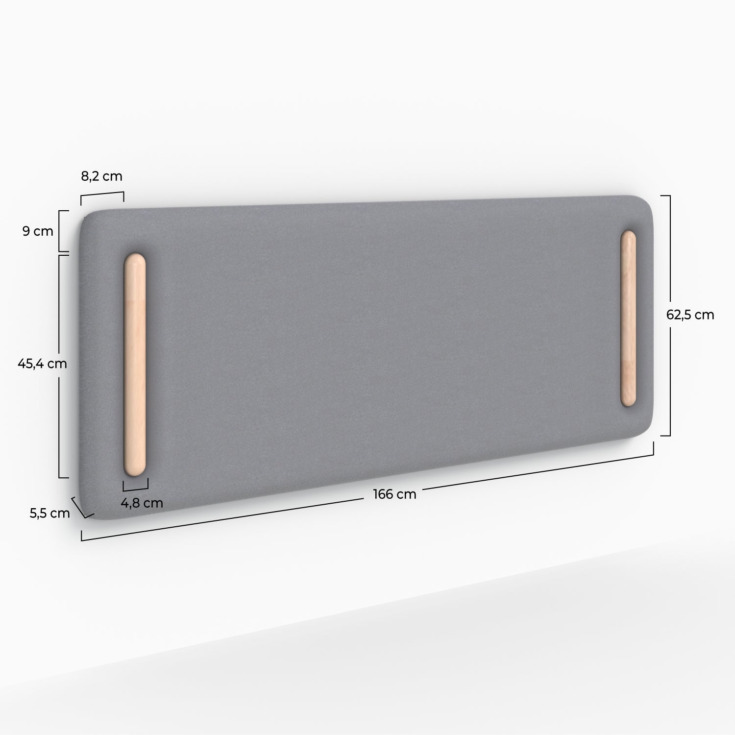 tete de lit katia 140 cm tissu gris bois clair rdv deco