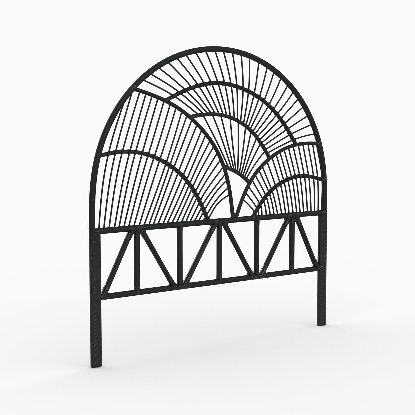 testa di letto Selene in rattan nero 140 cm_1