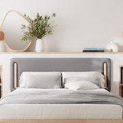 testiera in tessuto grigio 160 cm katia rdv deco