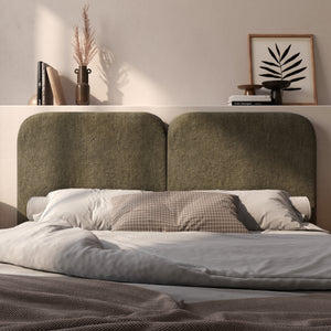 Tête de lit velours vert foncé kaki 160 cm
