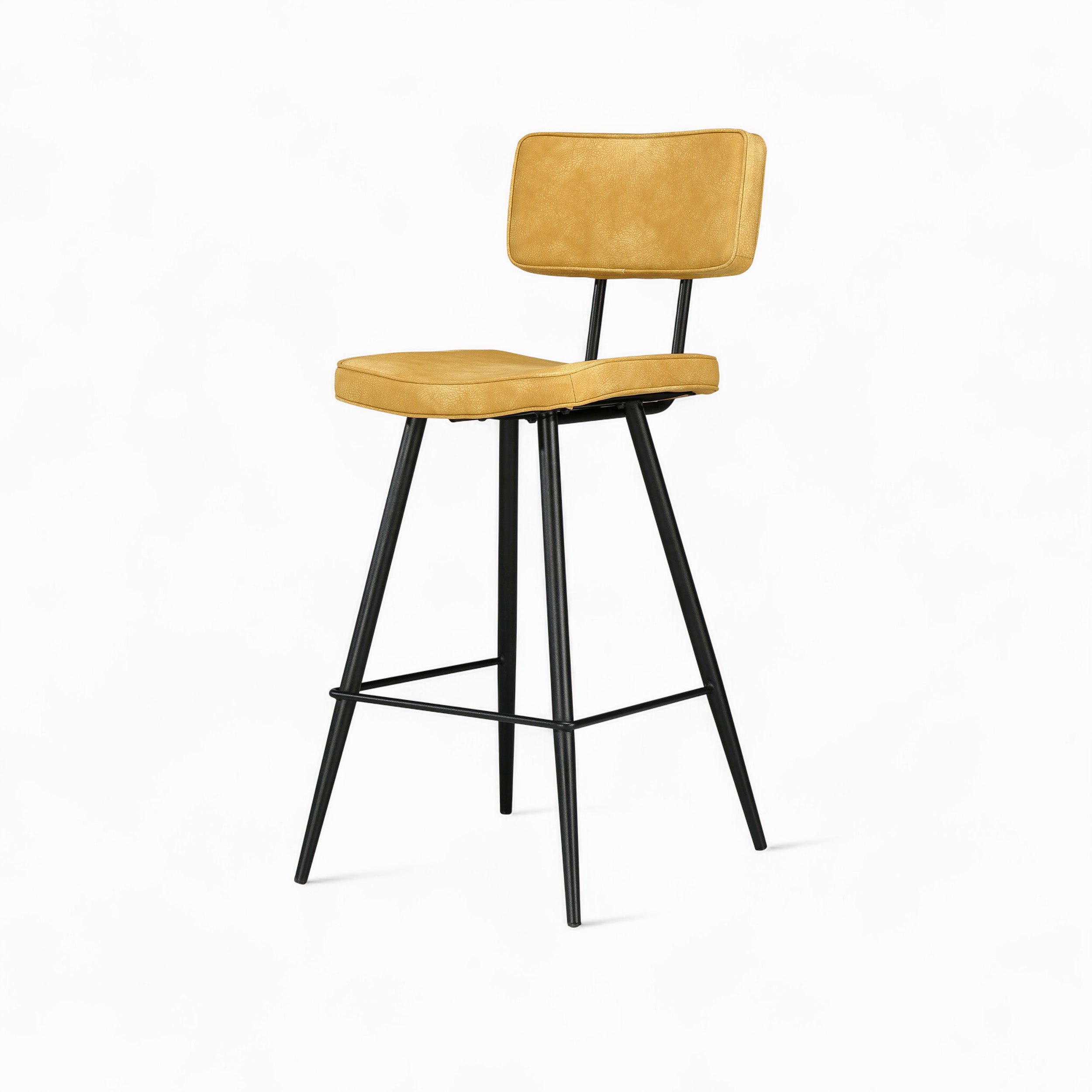texas pack 4 chaises de bar cuir sythetique jaune et bleu 66 cm