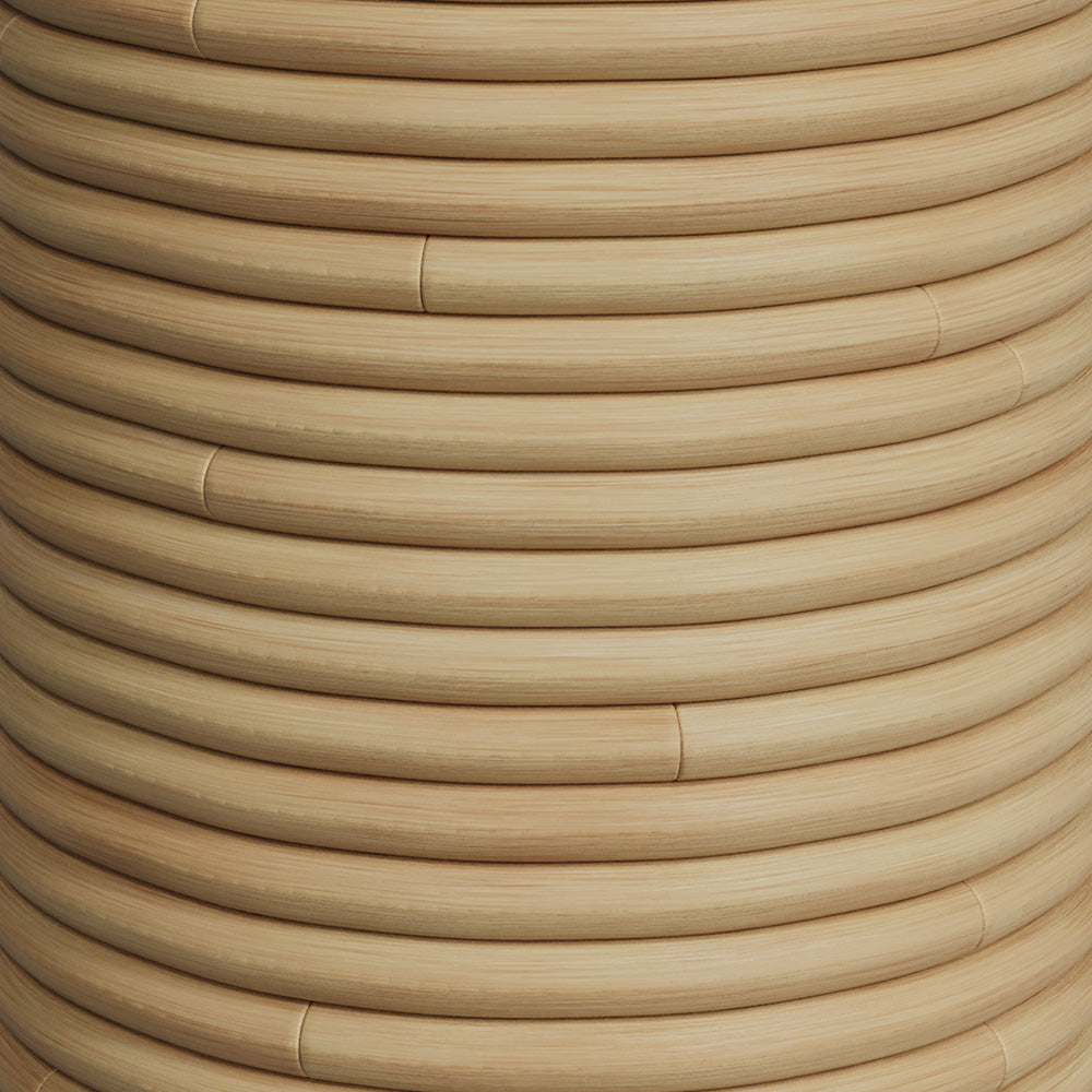 thea sgabello in rattan e tessuto crema altezza thea 45 cm