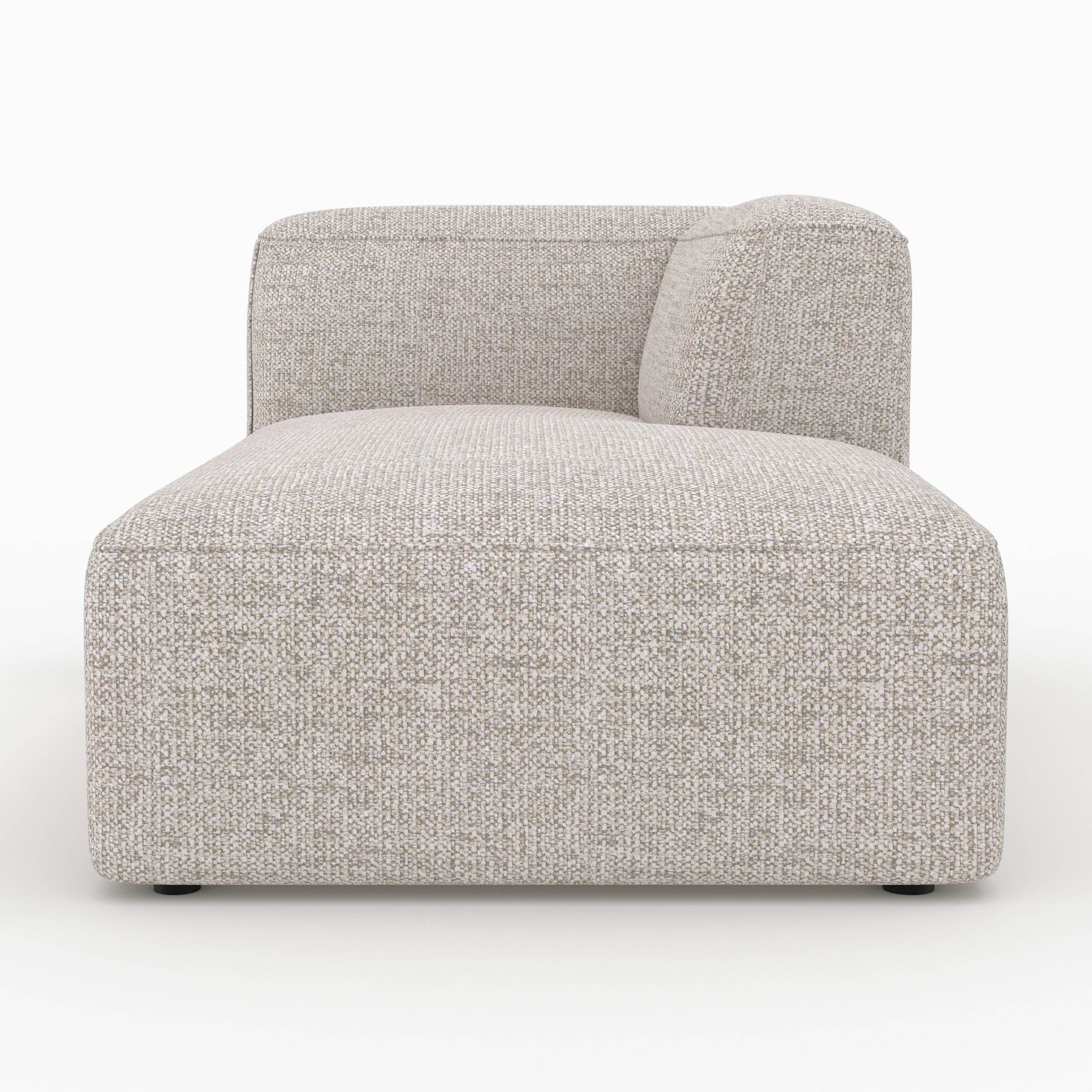 Tissu beige méridienne angle droit Hestia canapé modulable