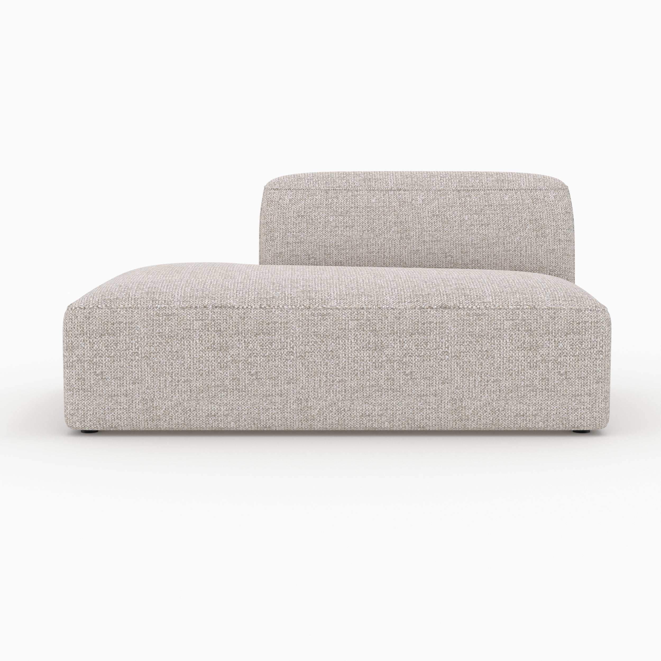 Tissu beige méridienne dossier droit Hestia canapé modulable