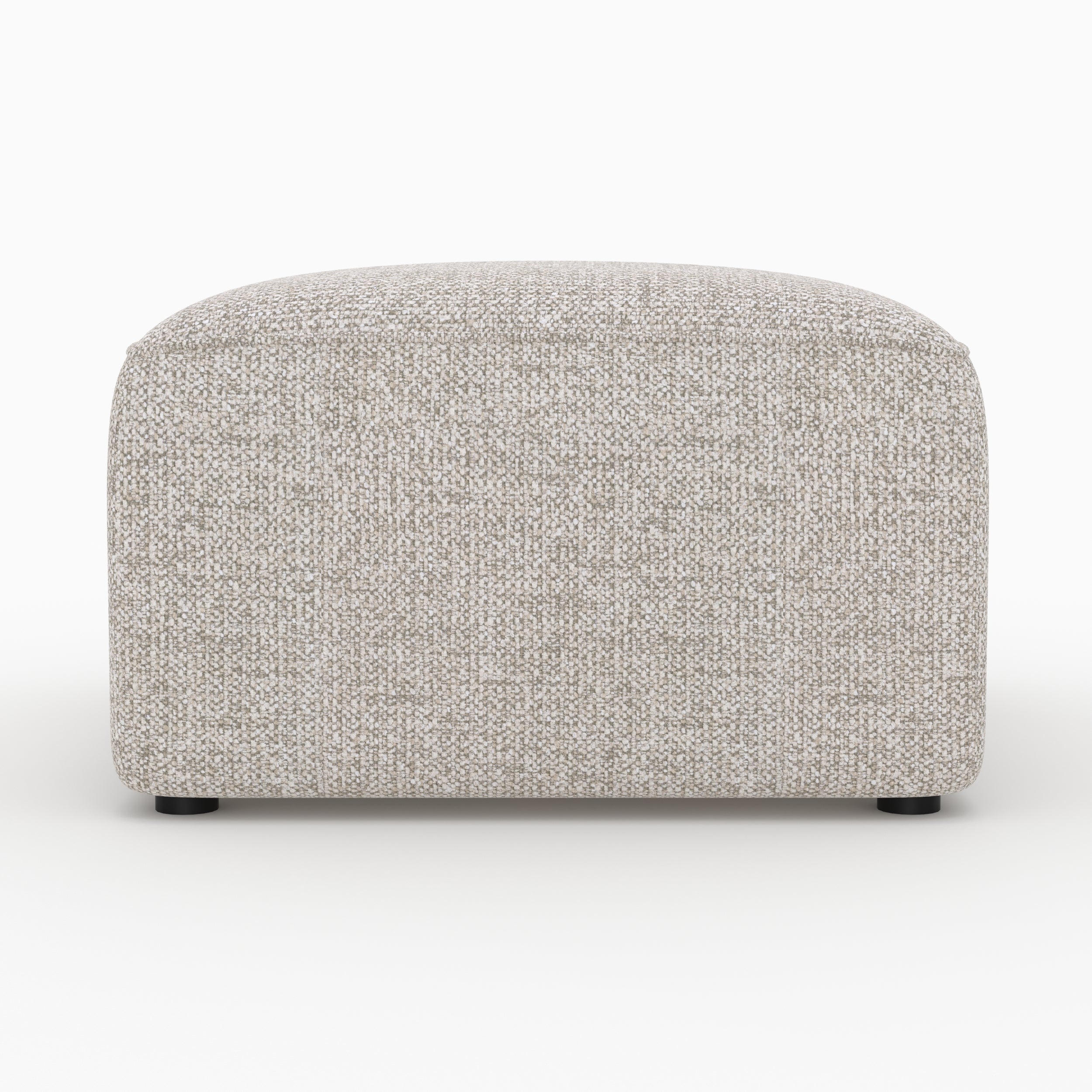 Tissu beige pouf rectangulaire Hestia canapé modulable