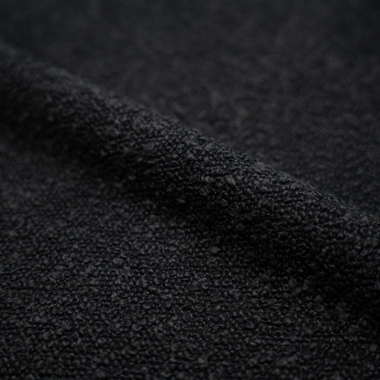 tissu bouclette noir chaise de bar