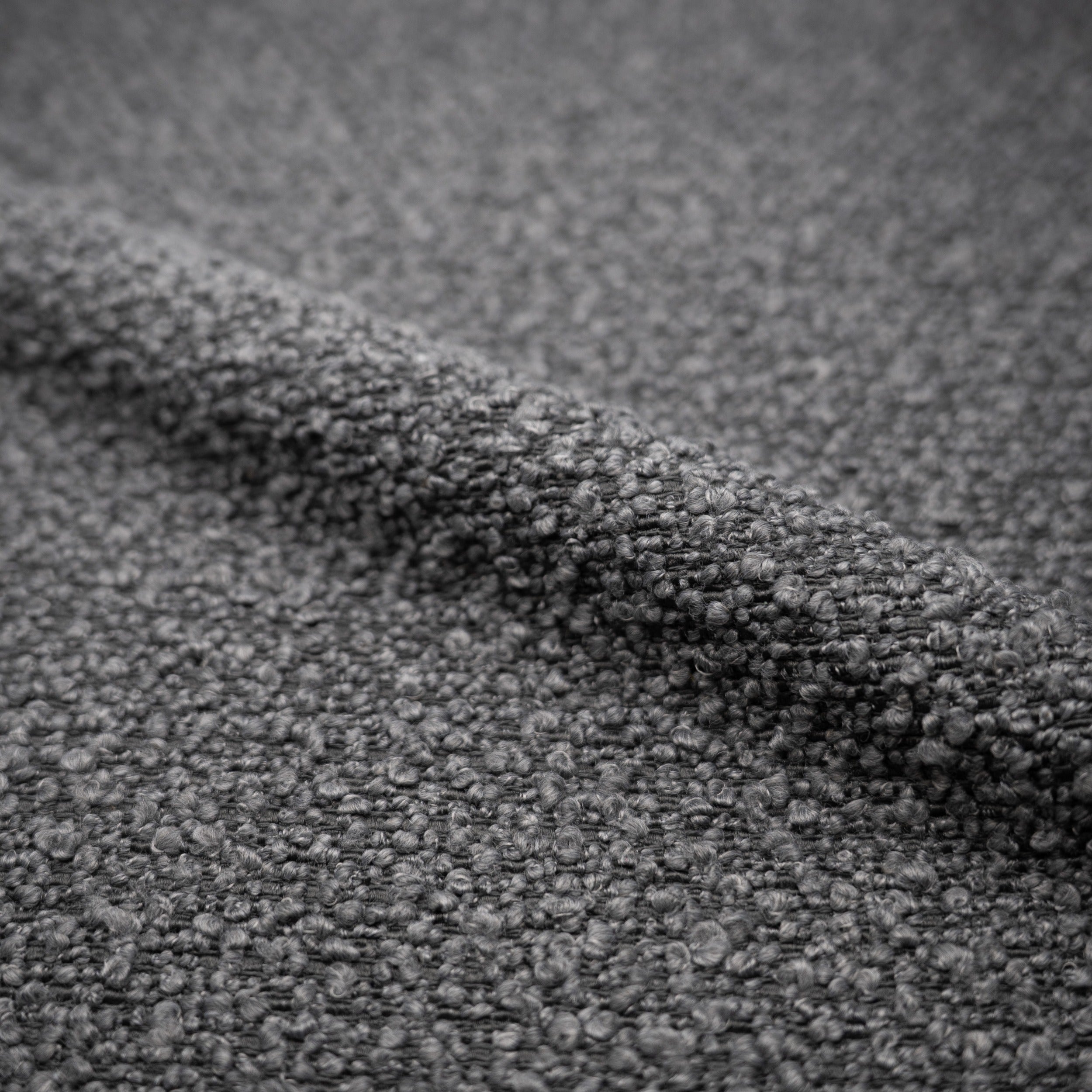 tissu gris boucle chaise de bar misty lot de 2
